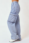 Denim Cargo Long Pants