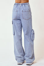 Denim Cargo Long Pants