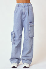 Denim Cargo Long Pants