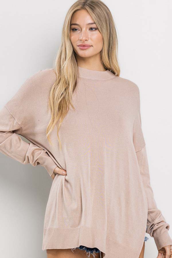 Taupe Relaxed Sweater