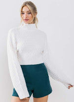 Ivory Back Tie Sweater