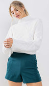 Ivory Back Tie Sweater