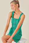 Green Denim Mini Dress