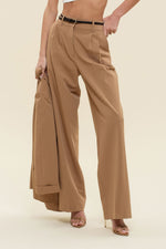 Camel Pinstripe Trouser