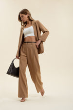 Camel Pinstripe Trouser