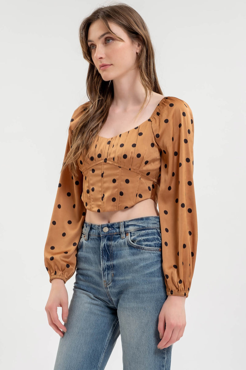 Polka Dot Corset Top