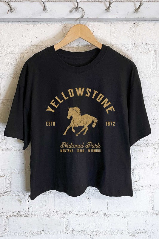 Yellowstone Graphic Crop Tee