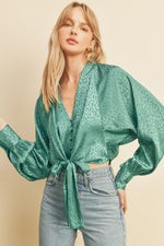 Emerald Tie Top