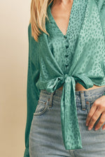 Emerald Tie Top