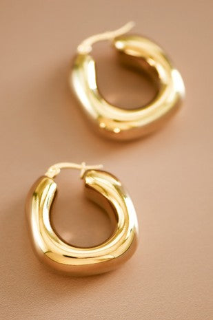 Gold Chunk Hoop