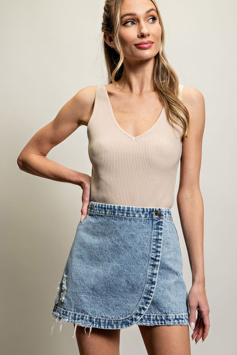 Denim Mini Skirt